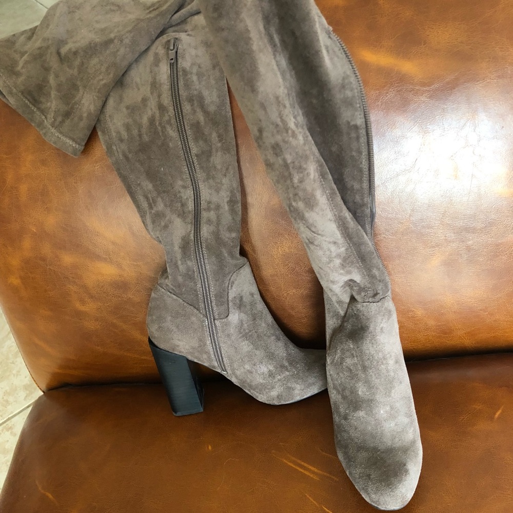 Steve Madden taupe over the knee boot